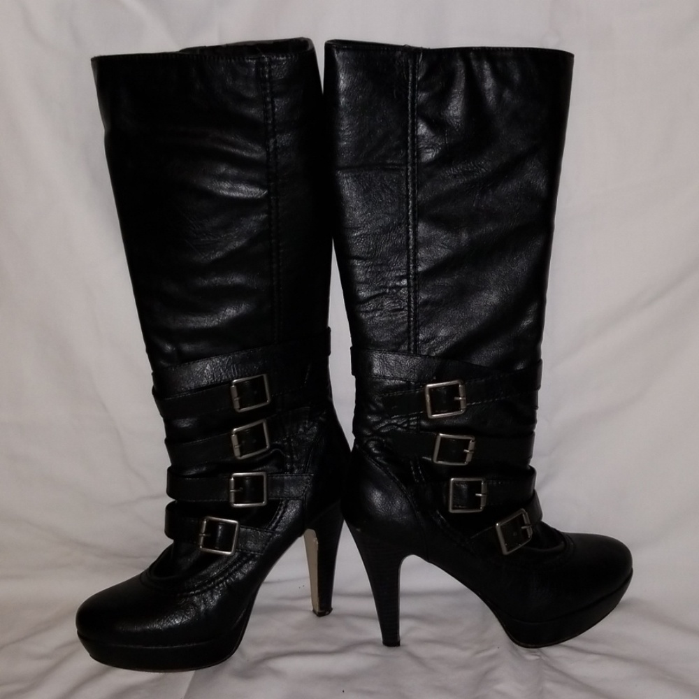 Tall black boots